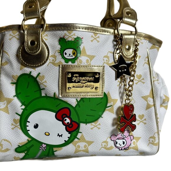Tokidoki for Hello Kitty Boston Sandy Designer Handbag Cactus Kitty, Rare Collab - Picture 2 of 16